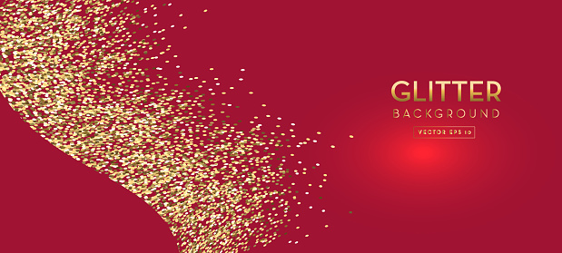Red And Gold Glitter Background Template Design Layouts Stock