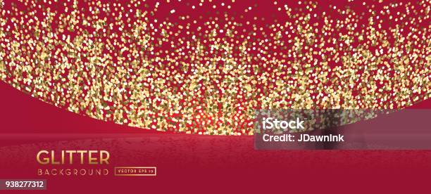 Red And Gold Glitter Background Template Design Layouts Stock