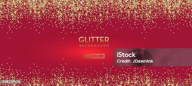 Red And Gold Glitter Background Template Design Layouts Stock