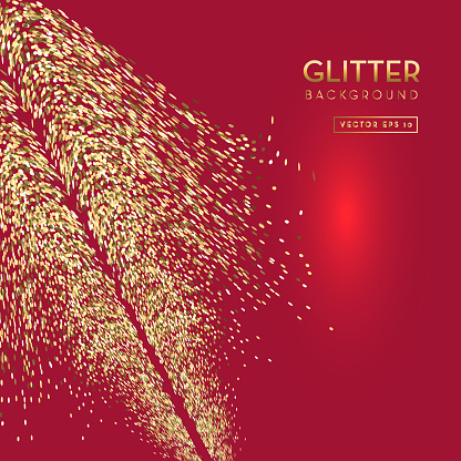 Red And Gold Glitter Background Template Design Layouts Stock