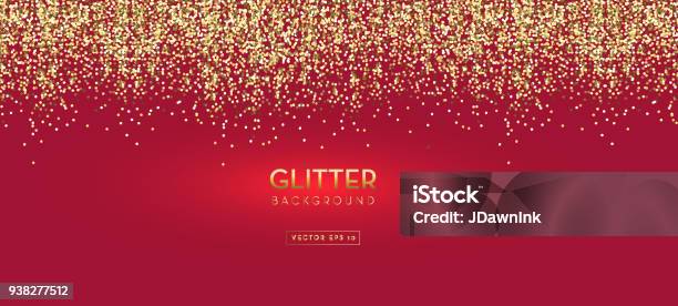 Red And Gold Glitter Background Template Design Layouts Stock