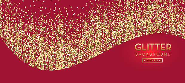 Red And Gold Glitter Background Template Design Layouts Stock