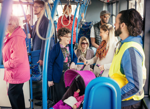 istock Granny and her offspring traveling by public bus 938280206