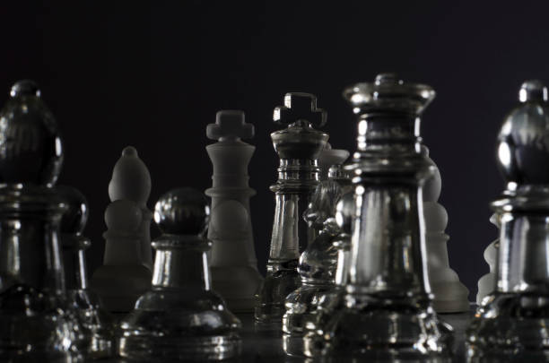 istock Black glass king in the chess 938292658