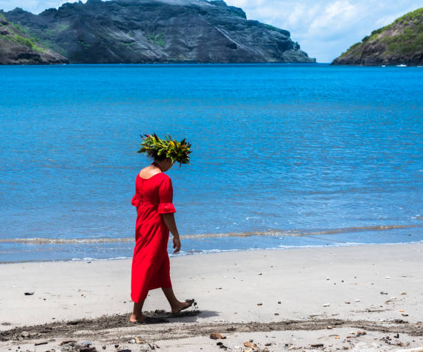 nuku hiva 투어 가이드 - marquesas islands 뉴스 사진 이미지