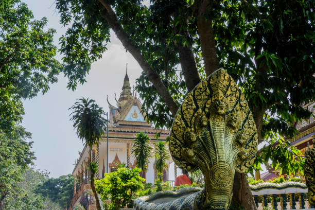 At the top of the mountain that bears the same name of the city and in the middle of jungle is the Buddhist temple of Wat Leu Cambodia Sihanoukville