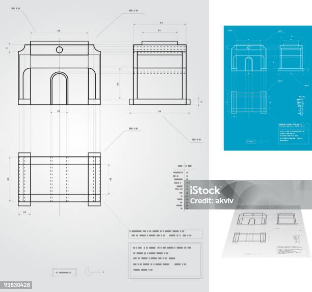 Ilustración de Carcasa Proyecto Vertical y más Vectores Libres de Derechos de Arquitectura - Arquitectura, Arte, Azul