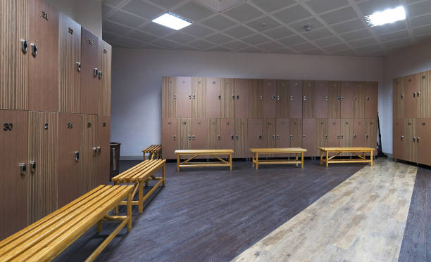 istock Interior of gym locker room 938304754