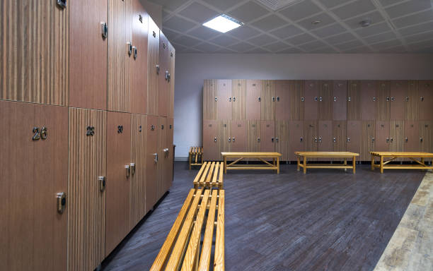 istock Interior of gym locker room 938304798