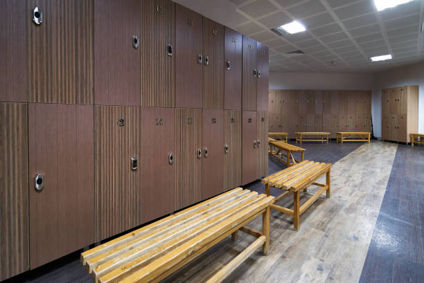 istock Interior of gym locker room 938304822