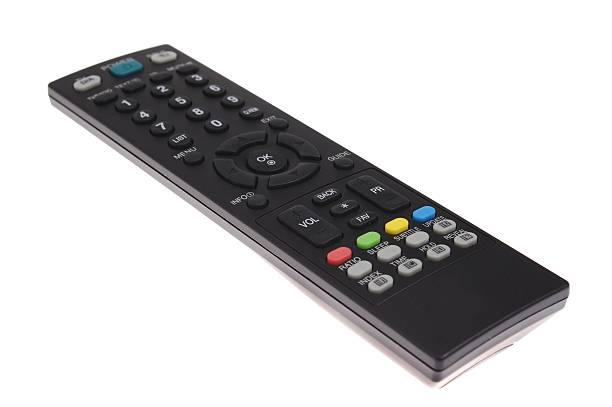 black remote control stock photo