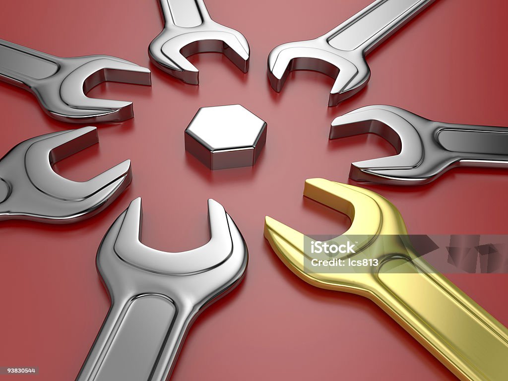 Wrench tools  Assistance Stock Photo