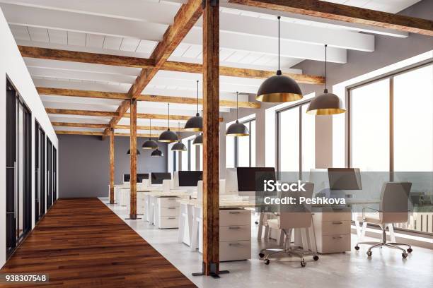 Modern Coworking Office Stock Photo - Download Image Now - Office, Coworking, Furniture