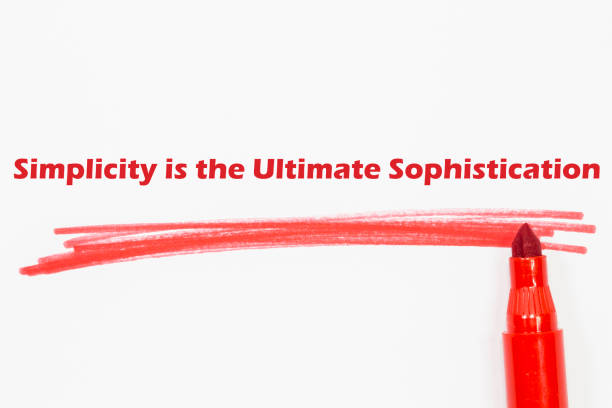 Simplicity is the Ultimate Sophistication word written with marker