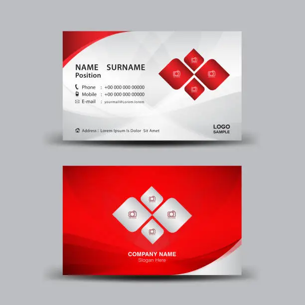 Vector illustration of Business card template vector illustration, flyer design, Name card layout, Corporate ID Card