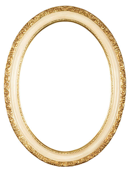 isolated oval frame stock photo