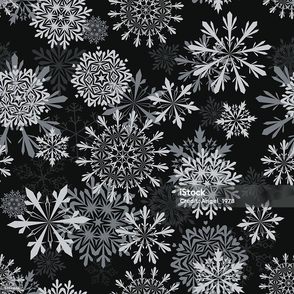 Flocos de Neve sem costura de fundo - Royalty-free Floco de Neve arte vetorial