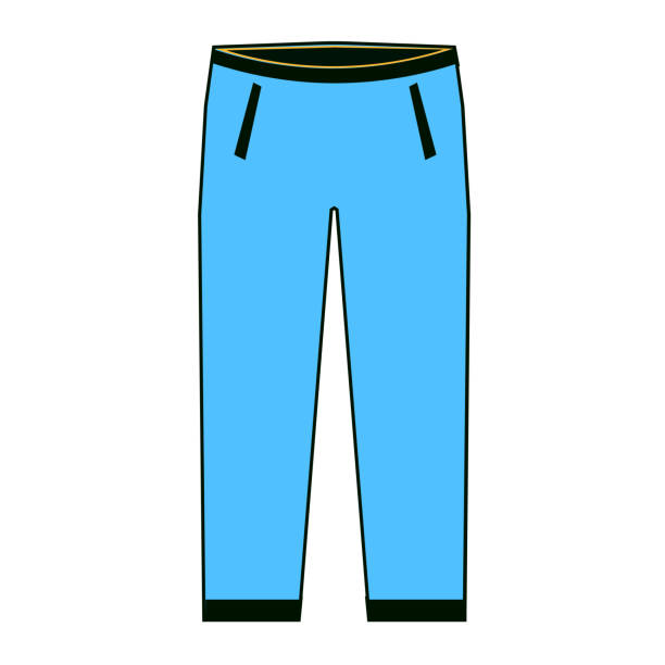 istock Men s pants - fashion element. Men s jeans. Trousers thin line illustration. Vector illustration. 938323346