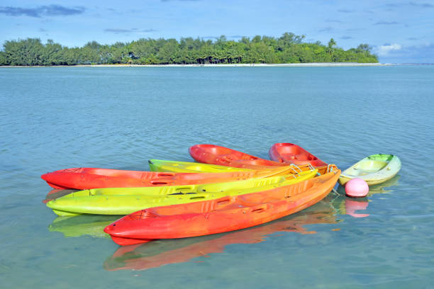 istock Kayaks at Muri Lagoon Rarotonga Cook Islands 938326524
