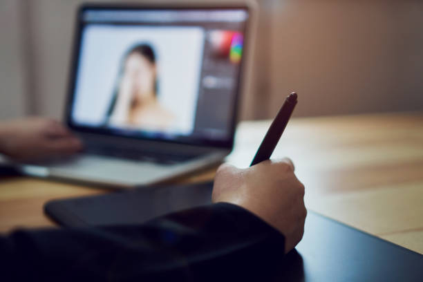 istock Businessman is working with a computer graphic designer. and color chart. 938330604
