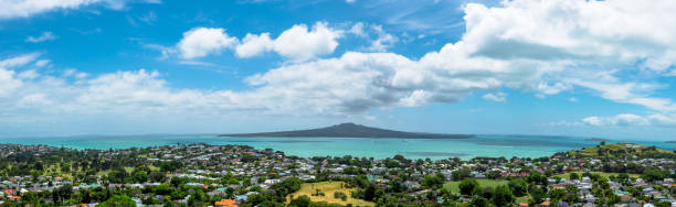 istock Rangitoto island panoramic view from Mount Victoria in Auckland 938336832