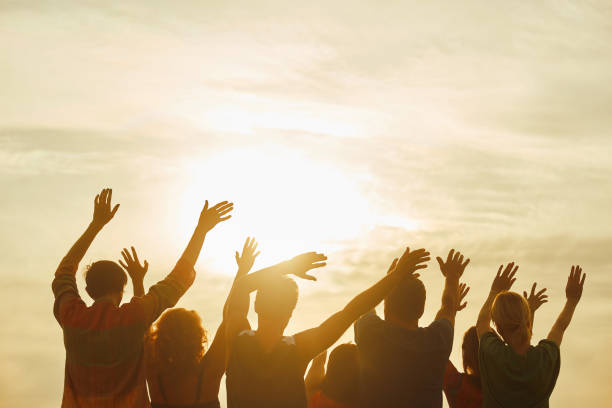 istock Rear view people at live concert. 938340352