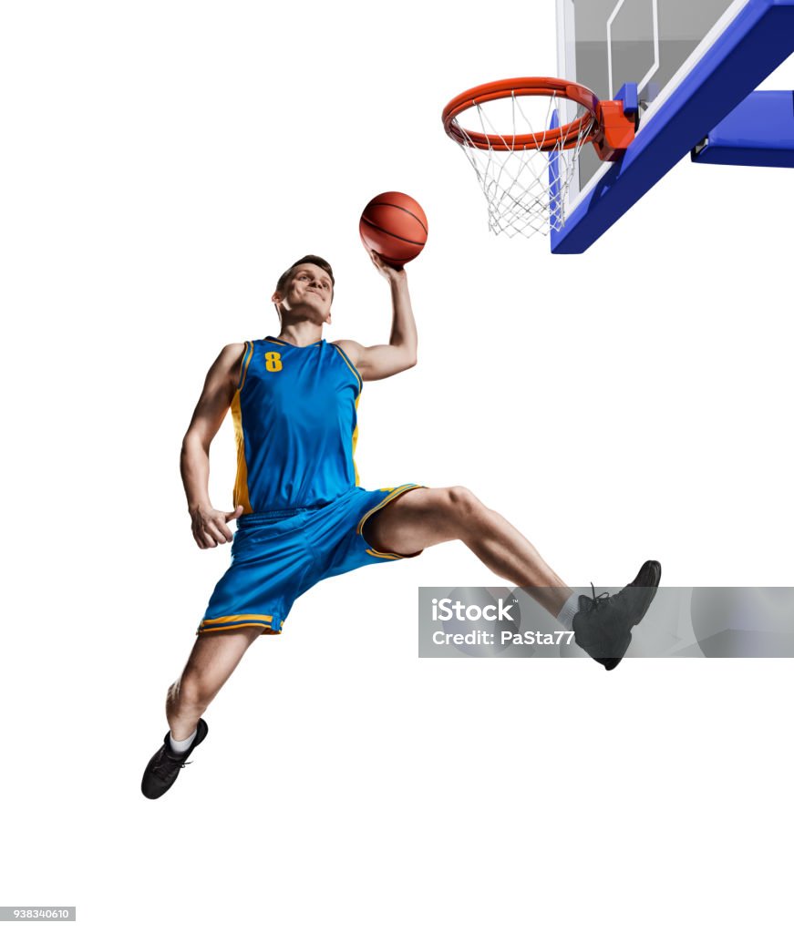 Cầu Thủ Bóng Rổ Làm Cho Slam Dunk Bị Cô Lập Hình ảnh Sẵn có - Tải ...