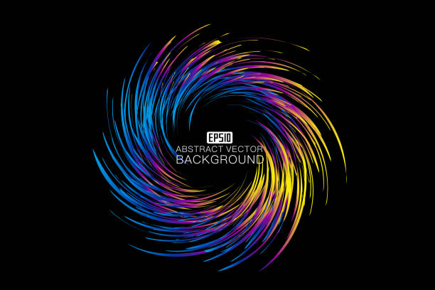istock The colorful curves make up the abstract background of the rotating luminescence. 938345432
