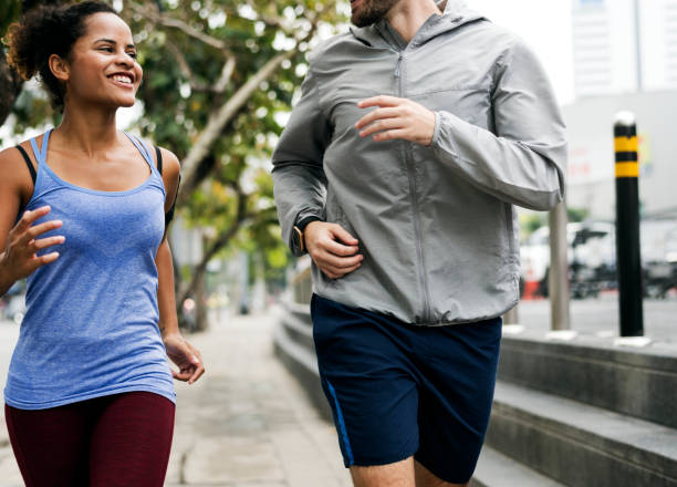 istock Couple working out together 938349112
