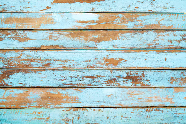 istock wooden plank painted in blue 938352820