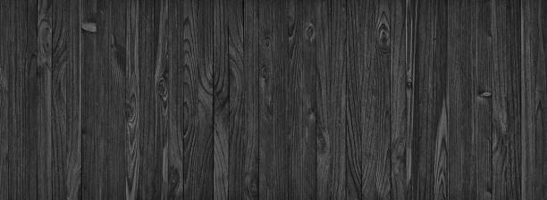 istock Wooden texture, black wood panel as background 938356298