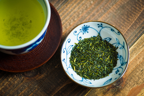 Close up Japanese tea