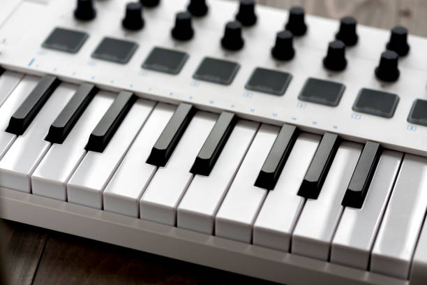 istock MIDI keyboard with pads and faders. 938368002
