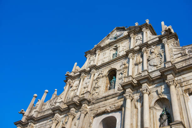 istock Ruins facade of St.Paul's Cathedral in Macau 938371748