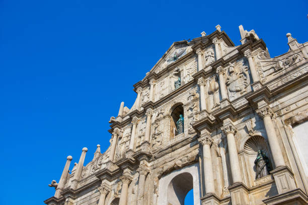 istock Ruins facade of St.Paul's Cathedral in Macau 938371750