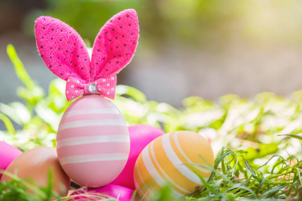 istock Happy Easter day, bunny and egg for celebrate in April. 938372094