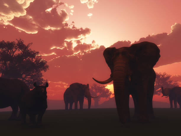 istock 3D wild animal landscape 938372346