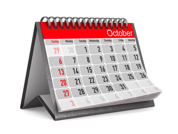 istock Calendar for October. Isolated 3D illustration 938378750
