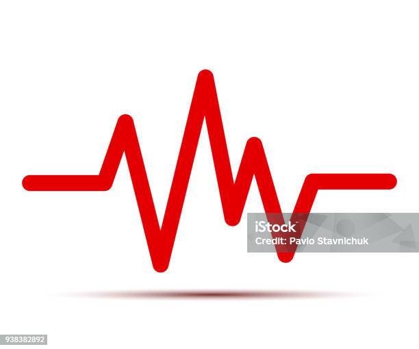 Heart Pulse One Line Cardiogram Heartbeat For Stock Vector Stock Illustration - Download Image Now