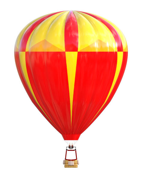 istock Hot air balloon isolated on white, 3d render 938383524