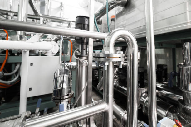 istock Pipeline system made of stainless steel 938404772