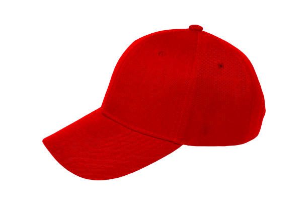 istock Baseball cap color red close-up of isolated view 938405218