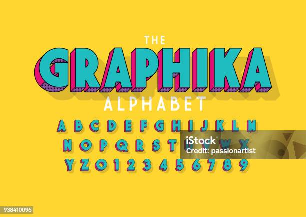 Bold Alphabet Stock Illustration - Download Image Now - Typescript, Fun, Cool Attitude
