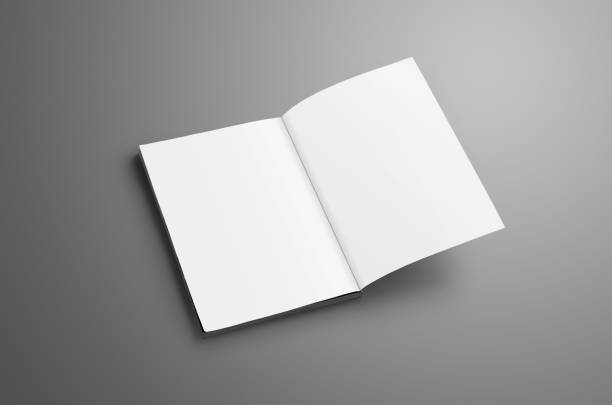 istock Elegant blank A4, (A5) catalog with soft realistic shadows isolated on gray background. 938421698