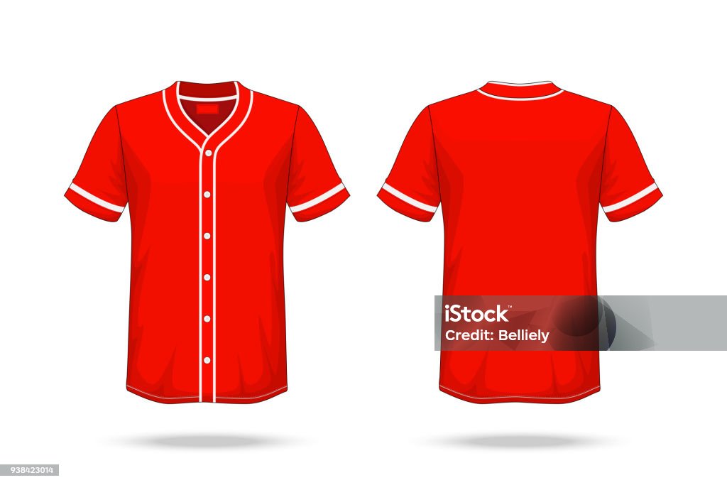 red baseball jersey