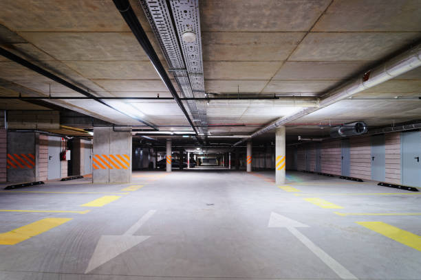istock Underground Parking garage modern apartment house 938430610