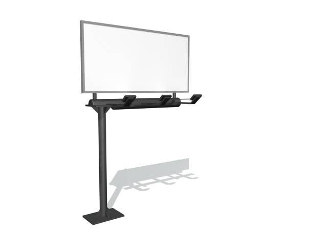 istock Blank billboard. Isolated on white background. 3D rendering illustration. 938431550