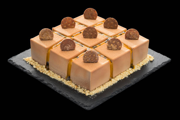 istock delicious dessert with maracchio and caramel over black background 938436318