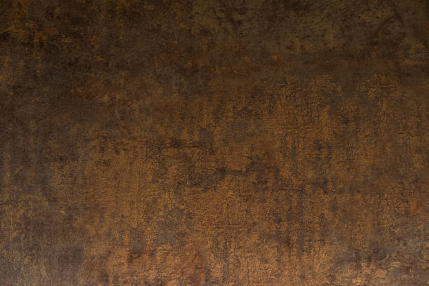 texture antica in rame, vecchio sfondo metallico - bronze brass textured copper foto e immagini stock