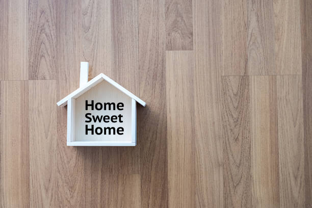 istock Home sweet home copy space Handmade home Shaped symbol house 938437966